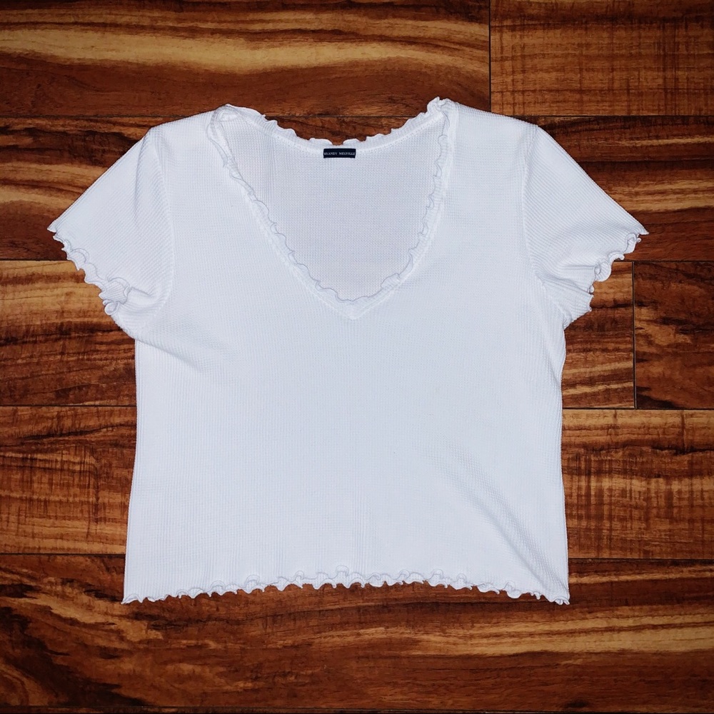 NWOT Brandy Melville Ruffle Top